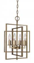 Trans Globe 10594 AG - 4LT-CUBE CHANDELIER SML-AG